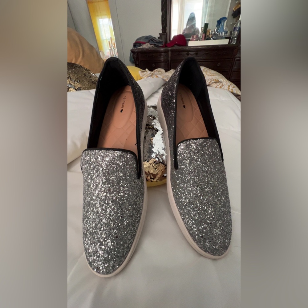 Silver Glitter Women's Sneakers